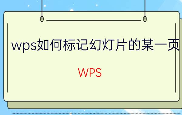 wps如何标记幻灯片的某一页 WPS PPT怎样将一个模板只应用一张幻灯片？